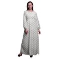 thumbnail image 1 of Bimba Robe Maxi en Georgette Mousse à Imprimé Floral Rose pour Femmes à Manches Longues avec Taille Élastique - Grande, 1 of 5