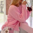 thumbnail image 4 of Timegard Womens Sweaters Fall Winter Casual Crewneck Long Sleeve Solid Color Knit Pullover Tops Fashion, 4 of 4
