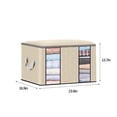 thumbnail image 3 of TopLLC Clothes Storage Bag 90L Large Wardrobe Sorting Storage Bin Closet Organizer with Reinforced Handle and Visible Windows Waterproof Foldable Sturdy Fabric Storage Containers for Clothing Blankets, 3 of 7