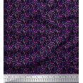 thumbnail image 1 of Soimoi Black Modal Satin Fabric Polka Dots Print Fabric by Yard 42 Inch Wide, 1 of 3