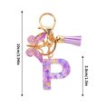thumbnail image 3 of TopLLC Tools&Home Improvement Initial Letter Keychains For Women Tassel Purple Cute Car Keychain For Wallet Backpack Bag A chopper, 3 of 4