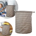 thumbnail image 1 of Patterned Linen Laundry Hamper Large Open Top for Bedroom or Bathroom - Breathable Durable -Linen Blend with Stylish Print and Easy, 1 of 5