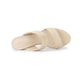 thumbnail image 4 of BLISSFUL STEP Women's Open Toe Chunky High Heel Slide Sandals Beige 8.5, 4 of 7