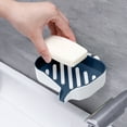 thumbnail image 2 of Qocolhg Deals of The Day! Double Layer Soap Box Non Perforated Wall Mounted Household Bathroom Drains Rack Bathroom Minimalistly Soap Box Free Installation Back Sticker, Christmas Birthday Gifts, 2 of 6