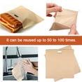 thumbnail image 2 of fastboy Toaster Bag Safe Household Kitchen Temperature Resistance Baking Accessory Non-stick Microwave Oven Bread Bags Toasting Pouch 16x16.5CM, 2 of 9
