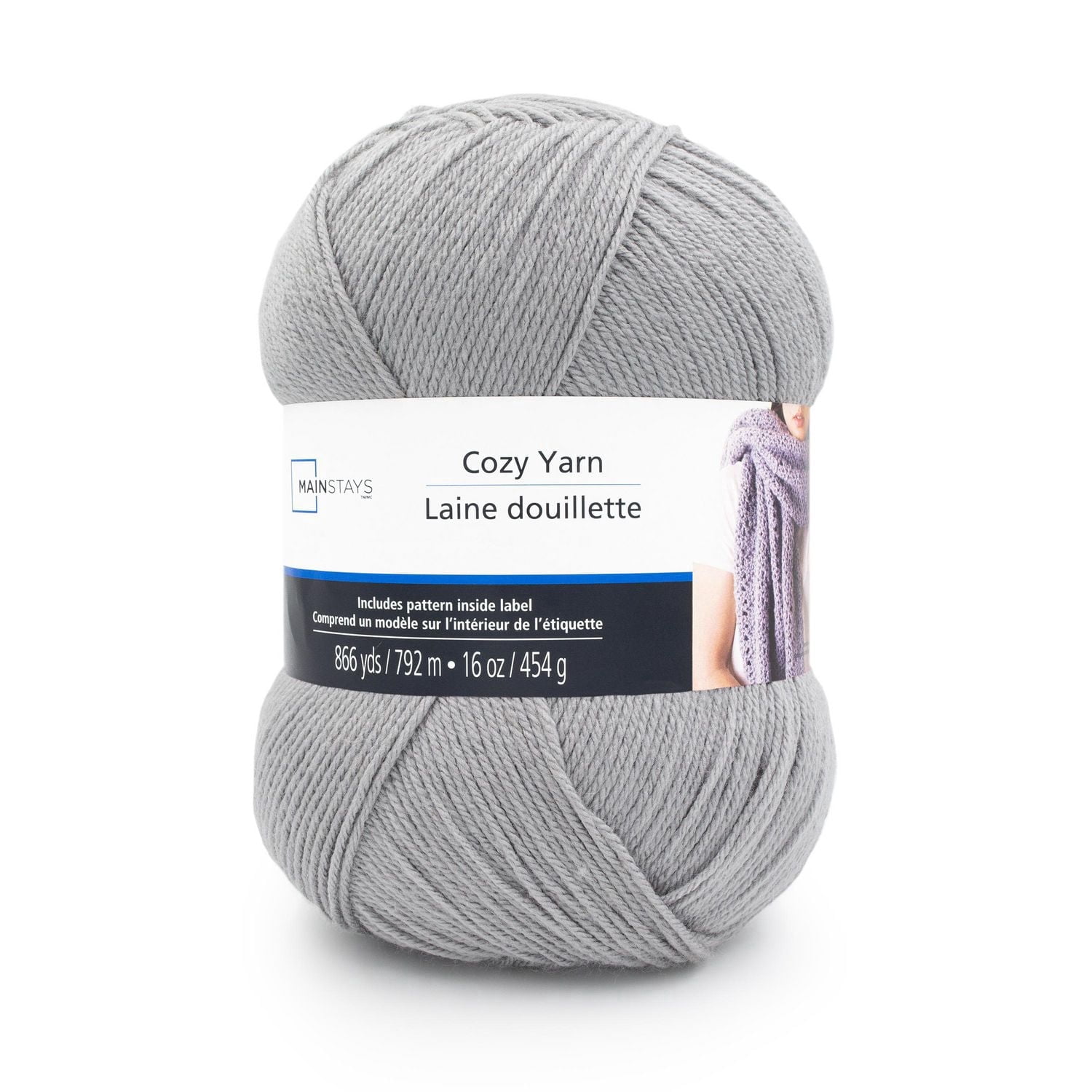 Fil Mainstays Cozy Acrylique Moyen 1 Pelote, 454g / 792m