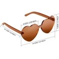 thumbnail image 2 of ORUYROP Heart Shape Sunglasses Rimless Transparent Heart Glasses Colorful Party Favors, 2 of 7