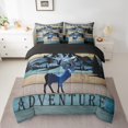 thumbnail image 2 of YST Wild Deer Moose Bedding Set, 7-Piece, Jungle Animal, Queen, 2 of 4
