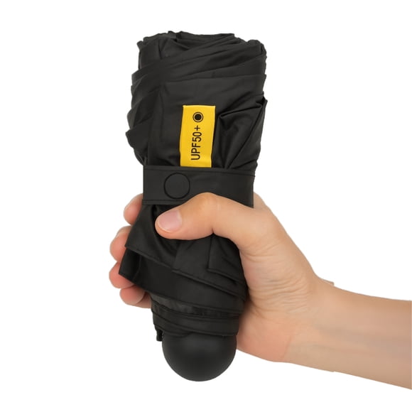 Parapluie de voyage micro compact Air Canada avec protection solaire UPF 50 Noir Taille unique