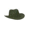 thumbnail image 2 of Chapeau de Cowboy à Paillettes avec Garniture en Sequins - Vert Olive, 2 of 2