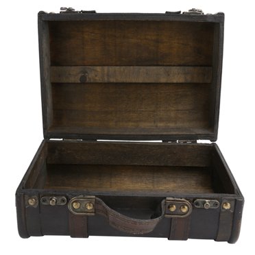 Wooden Suitcase Decoration, Wooden Storage Box, Beautiful And Elegant For Home Decor Bedroom
