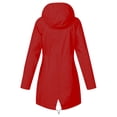thumbnail image 5 of Penkiiy Manteau de Pluie pour Femme avec Capuche Imperméable Léger Trench de Pluie Compressible Coupe-Vent de Randonnée Imperméable Manteau d'Extérieur m Rouge, 5 of 5