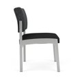 thumbnail image 4 of Lenox Steel Reception Armless Guest Chair / Silver Steel / Dark Gray / Black, 4 of 5