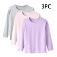 thumbnail image 1 of YUNAFFT T-Shirts Superposables pour Garçons et Filles Légers à Manches Longues Col Rond Couleur Unie Lot de 3 Essentiels de Base, 1 of 9