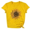 thumbnail image 2 of Jsaierl T-Shirts Tournesol pour Femmes Mignons Drôles T-Shirts Graphiques Adolescentes Inspirant Col Rond Hauts Décontractés Manches Courtes Blouses de Vacances, 2 of 7