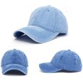 thumbnail image 5 of LinYooLi Retro Solid Baseball Cap for Women Men Trendy Denim Feel Soft Adjustable Skullcap Hats All Season Casual, 5 of 5