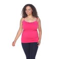 thumbnail image 2 of White Mark Universal PS132-05 Plus Size Lace Trim Tank Top, Fuchsia - One Size, 2 of 6