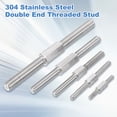 thumbnail image 3 of M8x80mm Double End Threaded Stud Screw, 3pcs 304 Stainless Steel Hex Bolt, 3 of 7