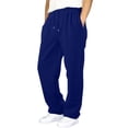 thumbnail image 4 of Kcodviy Mens Fleece Lined Sweatpants Men Home Pants Wide Straight Leg Pants Tech Pants Men Bottom Sweatpants Joggers Pants Stocking Gift Workout High Waisted Yoga Pants with Pockets, 4 of 9