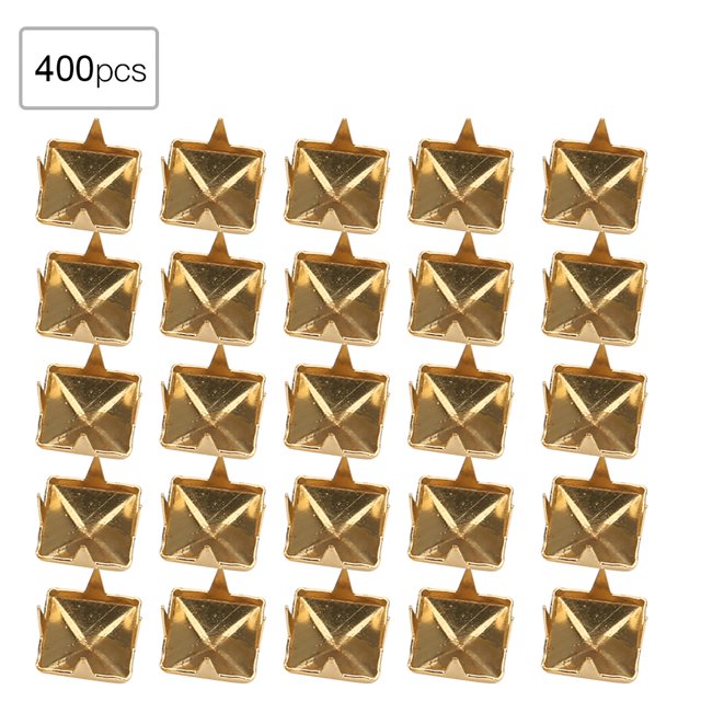 Cergrey Square Spike Rivets,400 Sets 4MM-7MM DIY Leathercraft Spike Rivets Square Spike Studs Bags Shoes Belt Accessories,Spike Rivets