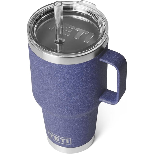 YETI Rambler Tasse en Paille 35 oz, Isolée sous Vide, Acier Inoxydable, Poussière de Lune