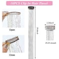 thumbnail image 3 of SUTENGDA 18 Pcs Guirlande de Cheveux à Clipser Extensions de Cheveux 19.6 Pouces Kit de Guirlande de Cheveux à Clipser Résistant à la Chaleur Scintillant Féerique Accessoires pour Cheveux pour Enfants Filles Femmes (Argent), 3 of 7