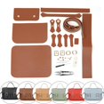 thumbnail image 3 of DIY Sewing Stitching Womens Leather Bag Making Complete Kit Set Tools Handbag Brown, 3 of 9