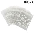 thumbnail image 1 of Christmas Treat Bag Simple Snowflake Pattern Cookie Bag Candy Treat Bag, 1 of 10