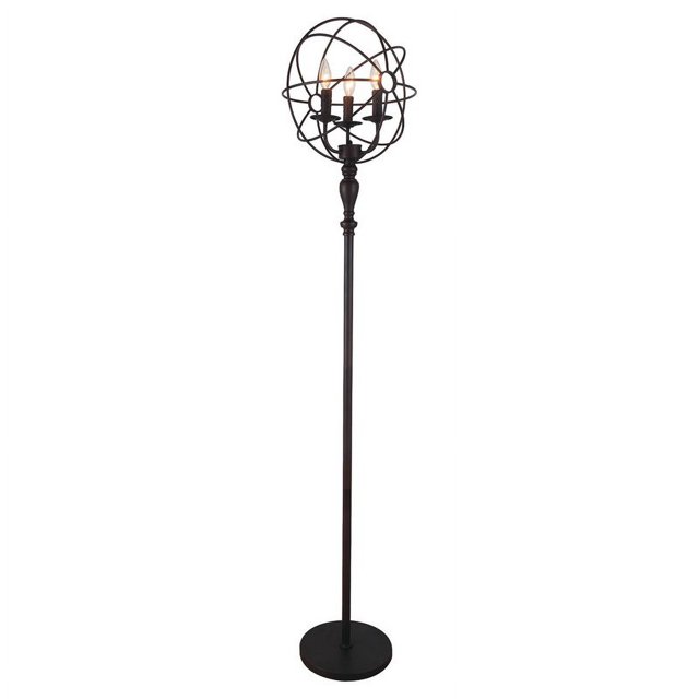 CWI Lighting Arza Lampe de Sol 3 Lumières avec Finition Marron