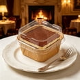 thumbnail image 4 of Birdeem Disposable Paper Takeout Boxes With Clear Lids, Square Bakery Packaging Containers for Desserts, Cakes, and Fruit, Bulk 50 Pack, 4 of 7
