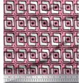 thumbnail image 1 of Soimoi Polyester Crepe Fabric Square & Floral Block Print Fabric by The Yard 42 Inch Wide, 1 of 1