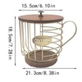 thumbnail image 2 of Glass&Bottle Coffee Pod Holder for Home - Large Capacity Coffee Filter Organizer with Wood Lid and Base Retro Coffee Station Accessory, 2 of 3