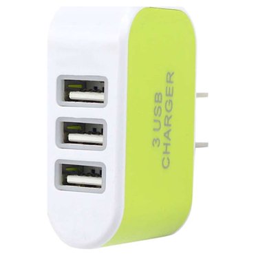 Universal Candy Color 3 USB Multi-Port Wall Charger US port wall charger Plug Wall Adapter Cube Block AC 110-220V 5V