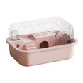 thumbnail image 3 of Tachiuwa Habitat Hamster Cage Portable Openable Top Transparent House Small Animal Cage for Rats Small Animals Gerbils Hedgehog Rabbits pink, 3 of 9
