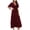 Wine, variant on TopLLC Womens Summer Dresses 2023 Boho Dress Short Sleeve V Neck Swiss Dot Ruffle Tiered Maxi Dress Smocked Cocktail Dresses