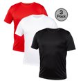 thumbnail image 1 of Blank Activewear Lot de 3 T-Shirts pour Hommes, Tissu de Performance à Séchage Rapide, 1 of 4