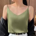 thumbnail image 2 of Timegard Womens Camisole Tops Spaghetti Strap V Neck Sleeveless Tank Tops Solid Color Comfy Shirts, 2 of 5