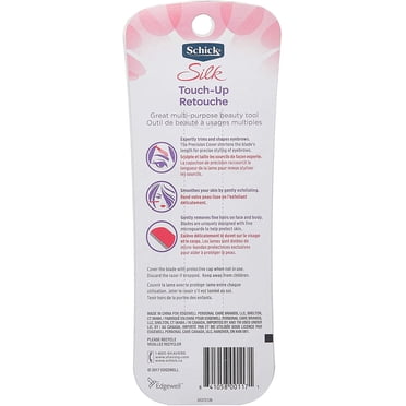 Schick Silk Touch Up Precision Eyebrow Shaper, Exfoliating Facial Razor for Women, and Dermaplaning Tool, pack of 3