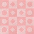 thumbnail image 1 of Ahgly Company Machine Washable Indoor Square Transitional Pastel Red Pink Area Rugs, 5' Square, 1 of 7