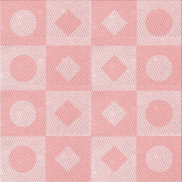 Ahgly Company Machine Washable Indoor Square Transitional Pastel Red Pink Area Rugs, 5' Square