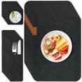 thumbnail image 1 of HLONK Placemats Set of 8 Washable Felt Place Mats with Coasters and Cutlery Bags Heat Resistant Dining Table Mats Practical Dining Place  Reusable Table Mats for Home Kitchen Party, 1 of 10