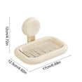 thumbnail image 3 of PRETXORVE Soap Household Bathroom Suction Cup Wall Mounted Non Perforated Soap Drainage Bathroom Storage Rack, 3 of 6