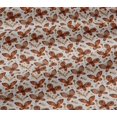 thumbnail image 5 of oneOone Viscose Jersey Rust Brown Fabric Insect & Floral Feather Fabric For Sewing Printed Craft Fabric By The Yard 60 Inch Wide, 5 of 5