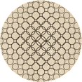 thumbnail image 1 of Ahgly Company Tapis d'Intérieur Ronds de Style Transitionnel Lavables à la Machine, Mocassin Beige, 7 Pieds Rond, 1 of 7