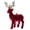 C, variant on Christmas Flocking Elk Statue, Red Plush Reindeer Ornament, Cute Seated Standing Deer Sculpture for Wine Cabinet, Tabletop, Winter Holiday Decor