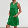 thumbnail image 3 of FAIWAD Robes d'Été pour Femmes 2024 Décontractées Sans Manches Robe Débardeur d'Été avec Poches Robe Mini Bohème de Plage, 3 of 7