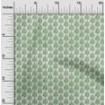 thumbnail image 2 of oneOone Rayon Green Fabric Asian Dabu Sewing Material Print Fabric By The Yard 56 Inch Wide, 2 of 4