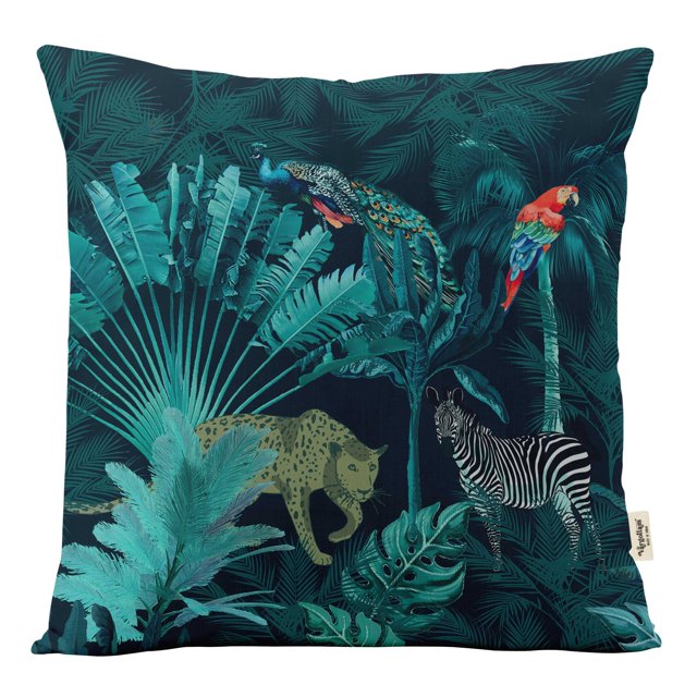 VargottamSquare Pillow Cover - Decorative Pillow Covers24x24 Inches,PrintedTeal BlueThemePillowcase, DecorativeSquareCushionCovers