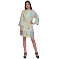 thumbnail image 1 of Moomaya Short Robe For Women Plus Size Printed Cotton Robe Lightweight Nightwear, 1 of 6