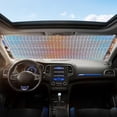 thumbnail image 1 of CHUANK 23x49in Car Retractable Curtain  Sun Protection Cool Windshield Sunshade  Retractable Sunshade for Car  Car Window Shades Front Rear Windshield, 1 of 5
